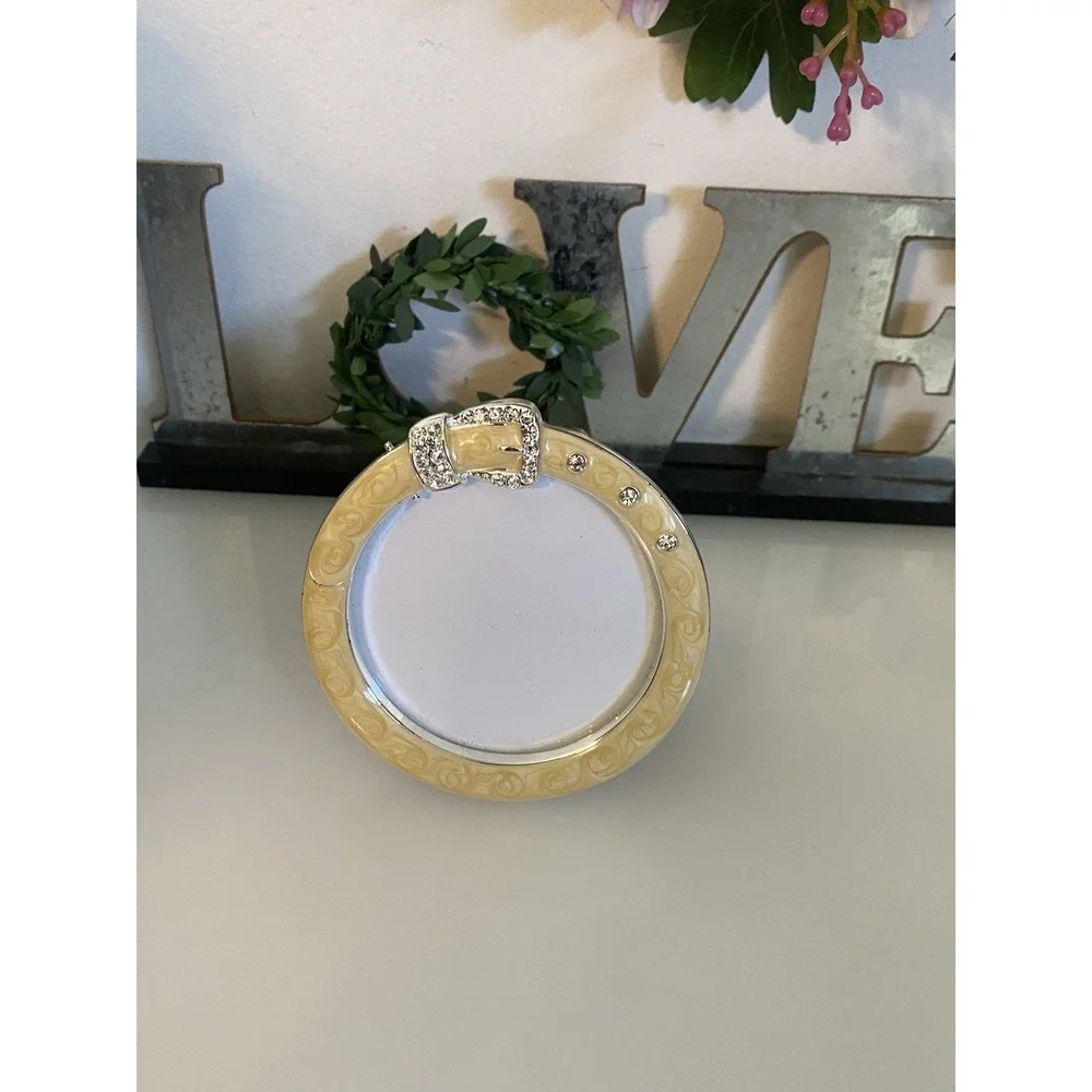 Philip Whitney Embellished Yellow Enamel and Rhinestone Small Photo Frame‎ 3